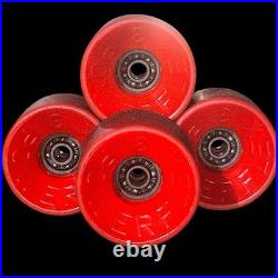 Vintage 1970's Powerflex 3 Skateboard Wheels 58mm 78a Orange Original Old School