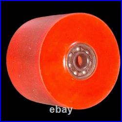 Vintage 1970's Powerflex 3 Skateboard Wheels 58mm 78a Orange Original Old School