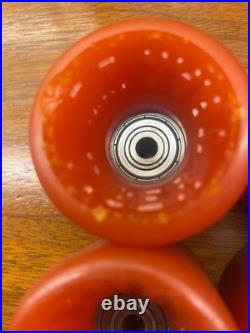Vintage 1970's Skateboard Tiger Trak IV Orange Wheels Japan Bearings Oversized