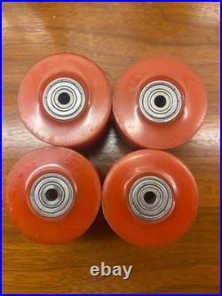 Vintage 1970's Skateboard Tiger Trak IV Orange Wheels Japan Bearings Oversized