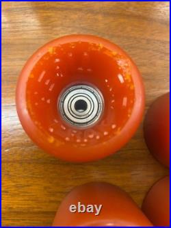 Vintage 1970's Skateboard Tiger Trak IV Orange Wheels Japan Bearings Oversized