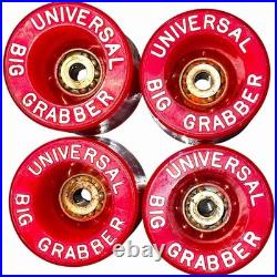 Vintage 1970's Universal Big Grabber Skateboard Wheels With OG Bearings