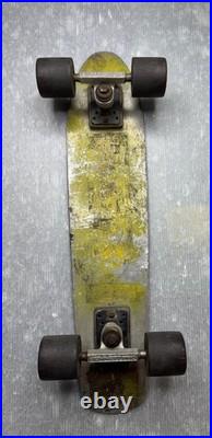 Vintage 1970s Aluminum Metal Deck SKATEBOARD with Bennett Pro Trucks & wheels