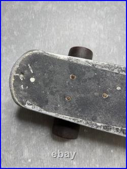 Vintage 1970s Aluminum Metal Deck SKATEBOARD with Bennett Pro Trucks & wheels
