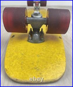 Vintage 1970s Fiber Glass Skateboard Stud-Trucks and Road Rider Style Wheels