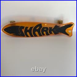 Vintage 1970s SHARK Skateboard Amber Orange Transparent Original Tag Challenger