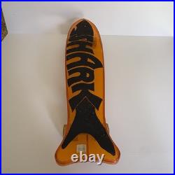 Vintage 1970s SHARK Skateboard Amber Orange Transparent Original Tag Challenger