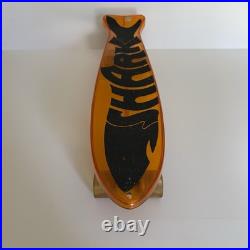 Vintage 1970s SHARK Skateboard Amber Orange Transparent Original Tag Challenger