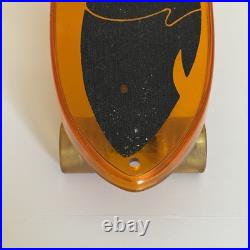 Vintage 1970s SHARK Skateboard Amber Orange Transparent Original Tag Challenger