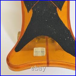 Vintage 1970s SHARK Skateboard Amber Orange Transparent Original Tag Challenger