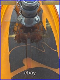 Vintage 1970s SHARK Skateboard Amber Orange Transparent Original Tag Challenger