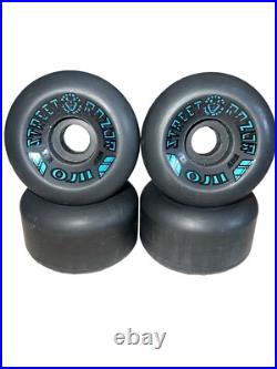 Vintage 1980's Santa Cruz OJ II Street Razor Skateboard Wheels NOS Black