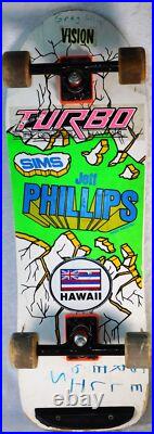 Vintage 1980's Sims Jeff Phillips Pro Breakout Powell Peralta Wheels Skateboard