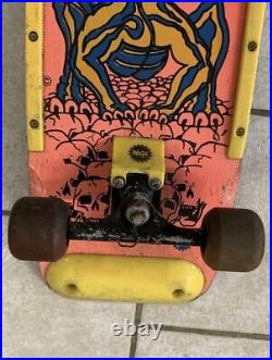 Vintage 1980s 80s Nash Redline Executioner Dragon Skateboard Complete Orange Old