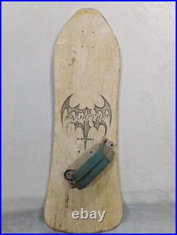 Vintage 1980s H-Street Tony Magnusson LION Skateboard Deck Hell Bat Logo T-Mag