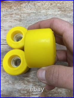 Vintage 1980s Kryptos Skateboard Wheels Set Of 4 Yellow White Kryptonics Nos