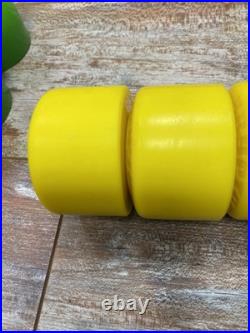 Vintage 1980s Kryptos Skateboard Wheels Set Of 4 Yellow White Kryptonics Nos