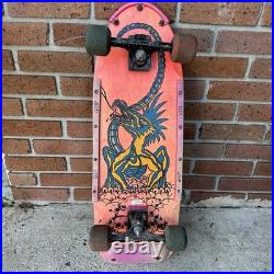 Vintage 1980s NASH Executioner Skateboard Rare Pink Blue Complete Dragon Skulls Vintage 1980s NASH Executioner Skateboard Rare Pink Blue Complete Dragon Skulls