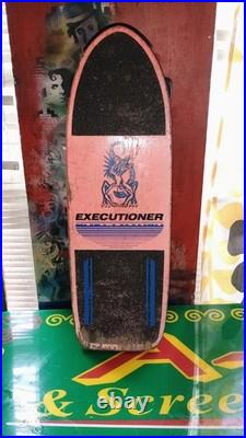 Vintage 1980s NASH Executioner Skateboard Rare Pink Blue Complete Dragon Skulls
