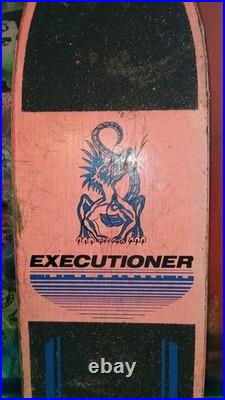 Vintage 1980s NASH Executioner Skateboard Rare Pink Blue Complete Dragon Skulls