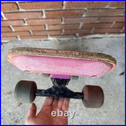 Vintage 1980s NASH Executioner Skateboard Rare Pink Blue Complete Dragon Skulls