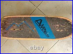 Vintage 1980s NASH red line skateboard Awesome Ring Yang Graphics READ