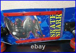 Vintage 1980s Shark Muscle Skate Wood Rubber Skateboard Red Waves New Shrinkwrap