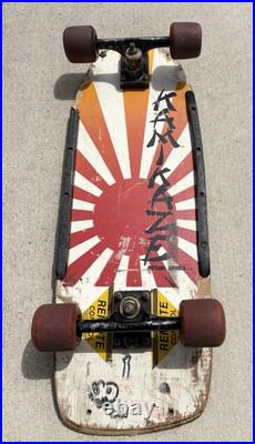 Vintage 1980s Skateboard KAMIKAZE ACTION SPORTS ORIGINAL Deck Wheels Trucks Vtg Vintage 1980s Skateboard KAMIKAZE ACTION SPORTS ORIGINAL Deck Wheels Trucks Vtg