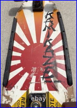 Vintage 1980s Skateboard KAMIKAZE ACTION SPORTS ORIGINAL Deck Wheels Trucks Vtg Vintage 1980s Skateboard KAMIKAZE ACTION SPORTS ORIGINAL Deck Wheels Trucks Vtg