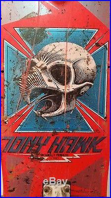Vintage 1983 Original Tony Hawk Powell Peralta Skateboard Chicken Hawk Skull