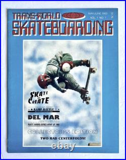 Vintage 1983 Trans-World Skateboarding Magazine First Issue Vol 1 No 1 Tony Hawk