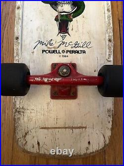 Vintage 1984 Powell Peralta Mike McGill Snake Skull Skateboard -All Original