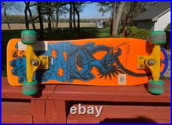 Vintage 1985 NASH Orange DRAGON 30 Executioner Wooden Skateboard Deck & Trucks