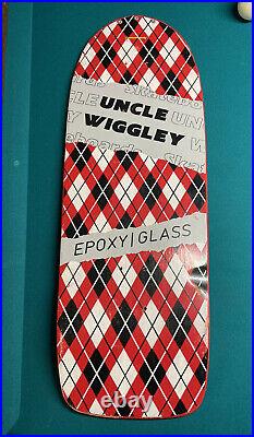 Vintage 1985 UWS Uncle Wiggley Argyle Rare Skateboard Deck Magnusson
