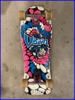 Vintage 1985 Vision Hippie Stick skateboard Gullwing Sims 63 Old Ghosts