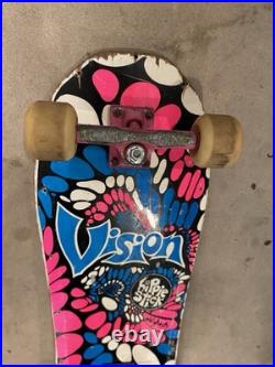 Vintage 1985 Vision Hippie Stick skateboard Gullwing Sims 63 Old Ghosts