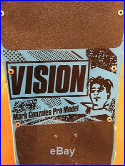 Vintage 1985 Vision Mark Gonzales Pro Model Skateboard with Gullwing Trucks&wheels