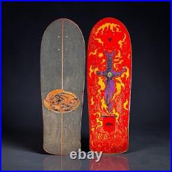 Vintage 1986 Powell Peralta Tommy Guerrero Flaming Dagger Skateboard Deck XT