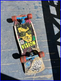 Vintage 1986 Vision Psycho Stick Skateboard 30 Inch Gull Wing Super Pro III