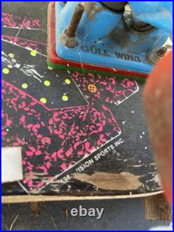 Vintage 1986 Vision Psycho Stick Skateboard 30 Inch Gull Wing Super Pro III