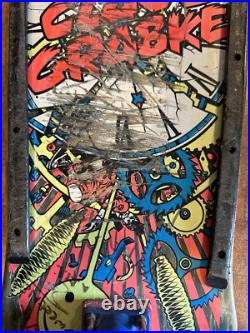 Vintage 1987 Santa Cruz Claus Grabke Exploding Clock Skateboard