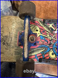 Vintage 1987 Santa Cruz Claus Grabke Exploding Clock Skateboard