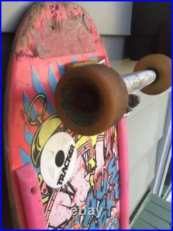 Vintage 1987 Santa Cruz Claus Grabke Exploding Clock Skateboard Skate Complete