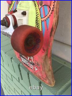 Vintage 1987 Santa Cruz Claus Grabke Exploding Clock Skateboard Skate Complete