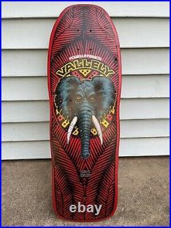Vintage 1988 Powell Peralta Mike Vallely Elephant Skateboard Deck Red