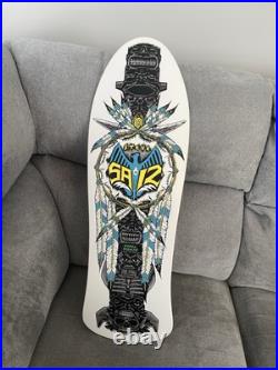 Vintage 1989 NOS Powell Peralta Steve Saiz Skateboard Deck White OG