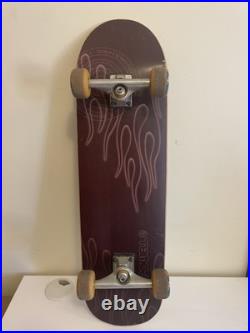 Vintage 2000 Powell Peralta Hot Rod Flames Skateboard Deck 9 x 33.25 Brown/Purp