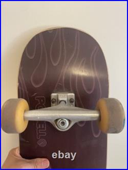 Vintage 2000 Powell Peralta Hot Rod Flames Skateboard Deck 9 x 33.25 Brown/Purp