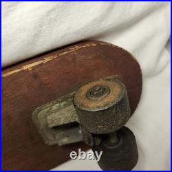 Vintage 23 Skateboard Metal Wheels Roller Derby Hand Made Painted 50's 60's