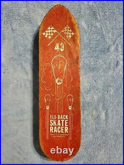 Vintage 43 Fli-Back Skate Racer Skateboard Antique with Steel Wheels